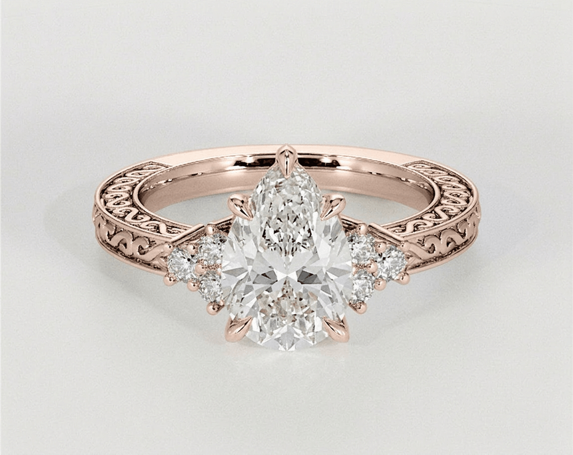 Amelia - Pear - Engagement Rings - Ramzi & Co.®