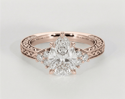 Amelia - Pear - Engagement Rings - Ramzi & Co.®