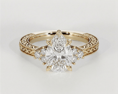 Amelia - Pear - Engagement Rings - Ramzi & Co.®