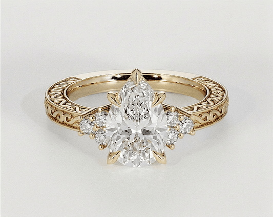 Amelia - Pear - Engagement Rings - Ramzi & Co.®