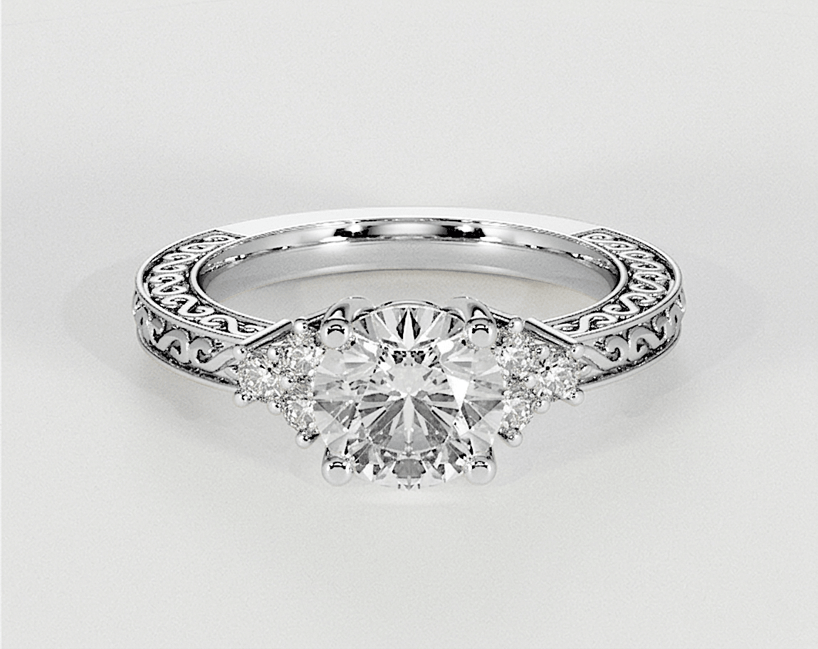Amelia - Round - Engagement Rings - Ramzi & Co.®