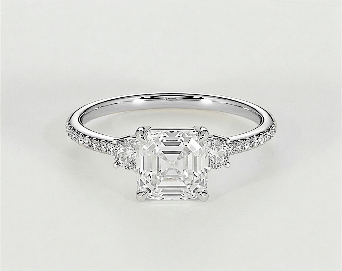 Lara - Asscher - Engagement Rings - Ramzi & Co.®