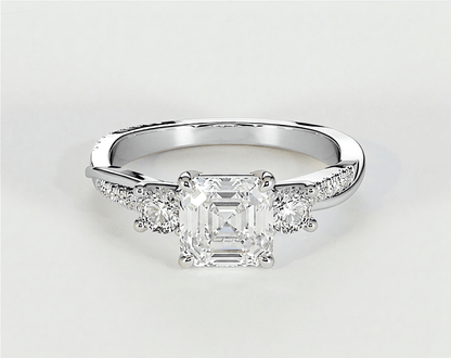 Veronica - Asscher - Engagement Rings - Ramzi & Co.®